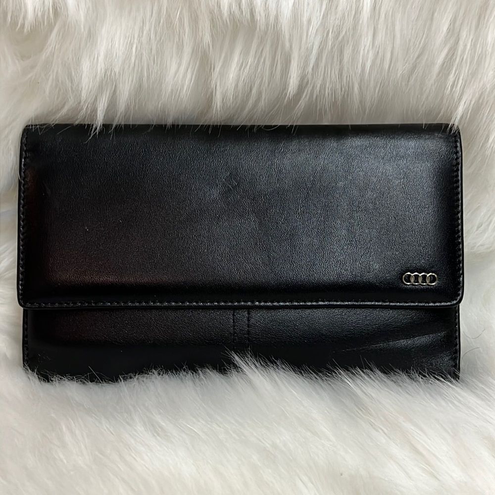 ‎Audi Black Leather Wallet D6